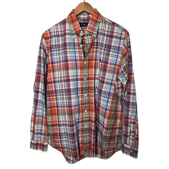Ralph Lauren Men’s Sz Medium Multicolor Plaid Button Down Shirt - Picture 1 of 9